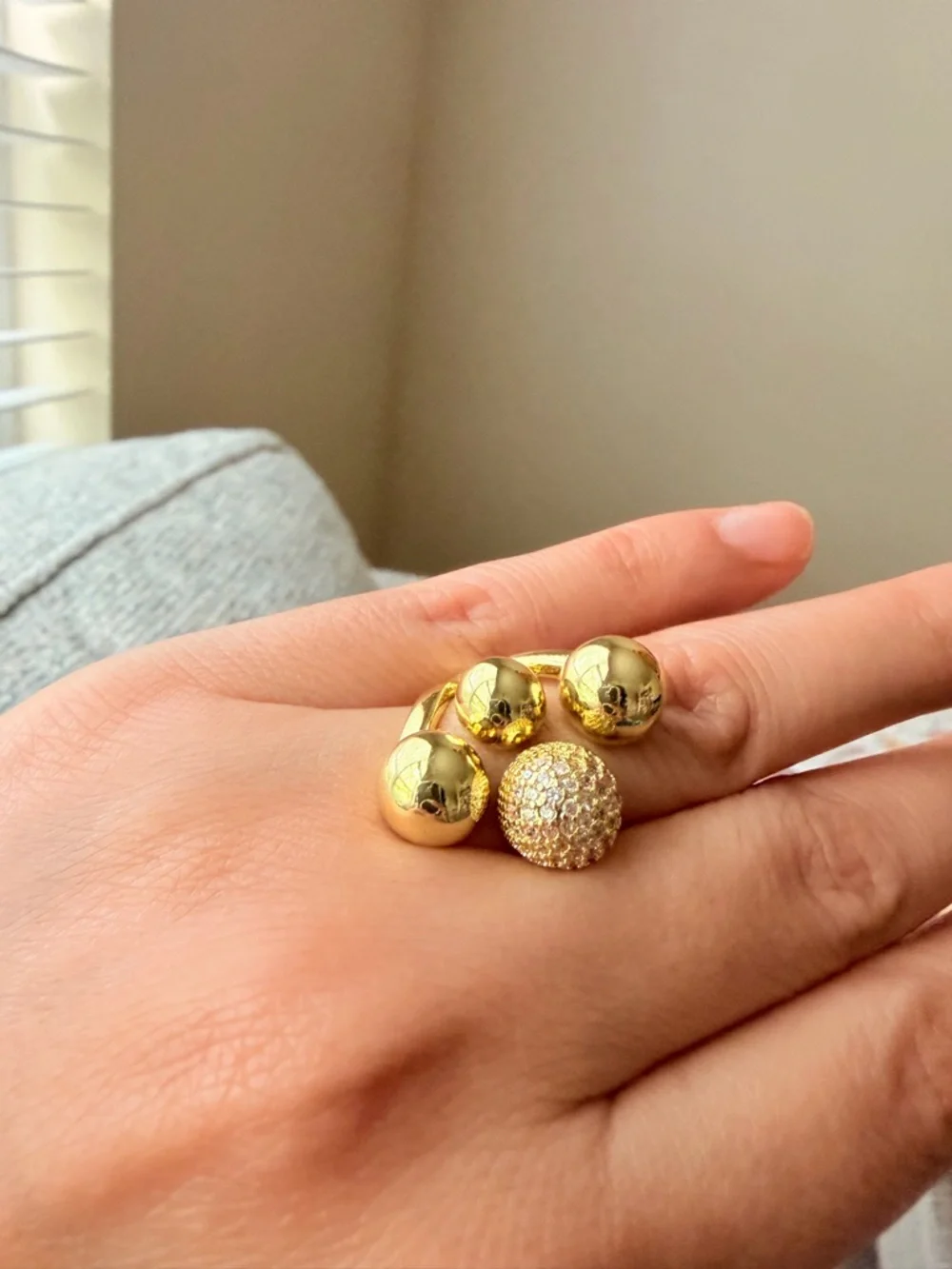 Gold Statement Dome Ring - Women Jewelry